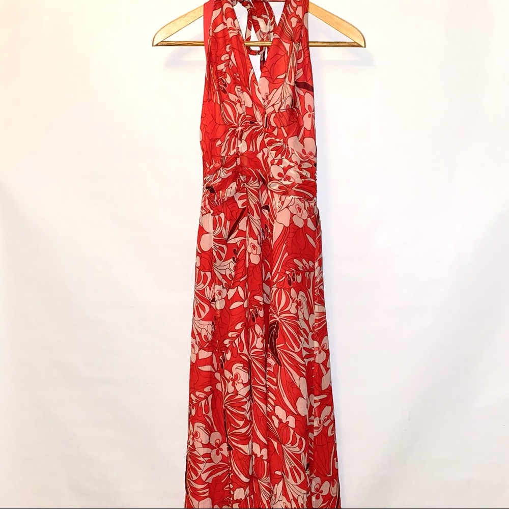 Oscar De La Renta Floral Silk Maxi Dress